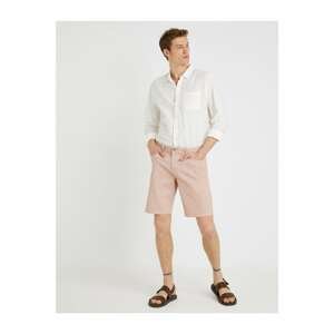 Koton Men's Pocketed Sort Cotton Shorts