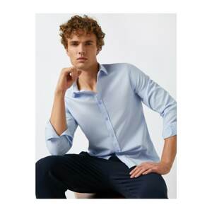 Koton Classic Collar Long Sleeve Basic Shirt