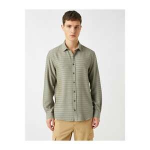 Koton Men's Green Long Sleeve Shirt