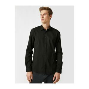 Koton Striped Classic Collar Long Sleeve Shirt