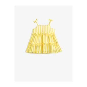 Koton Baby Girl Striped Dress Ruffled