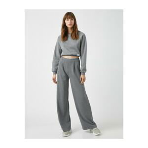 Koton Women's Gray Wide Leg Pants