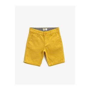 Koton Boys Yellow Cotton Shorts