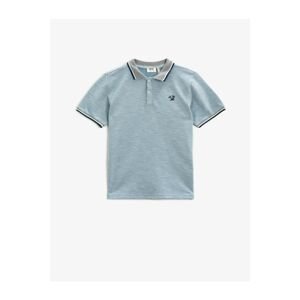 Koton Boy Blue Cotton Polo Neck T-Shirt