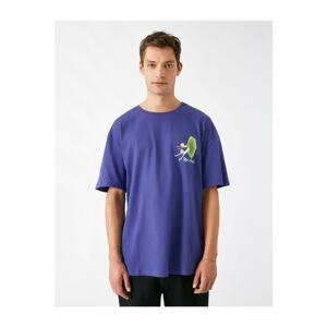 Koton Men's Purple Rick And Morty Licensed Short Sleeve T-Shirt