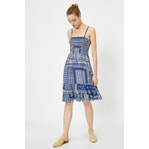 Koton Women's Blue Patterned Dress