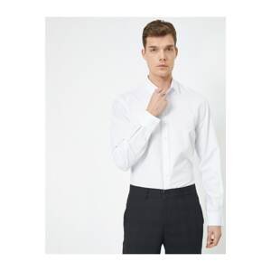 Koton Classic Collar Long Sleeve Slim Fit Shirt