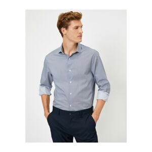 Koton Men's Cotton Poplin Patterned Shirt