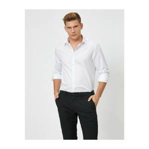 Koton Men's White Long Sleeve Shirt
