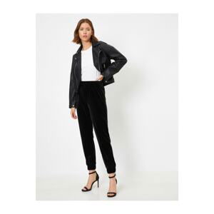 Koton Velvet Tie Waist Trousers