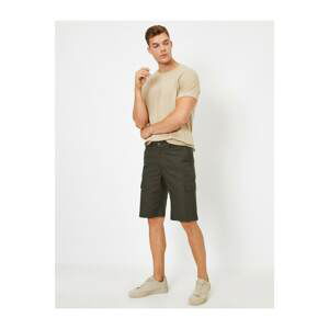 Koton Men's Green Pocket Detailed Basic Sort