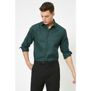 Koton Buttoned Collar Long Sleeve Slim Fit Smart Shirt