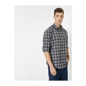 Koton Checkered Classic Collar Long Sleeve Shirt