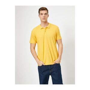 Koton Men's Yellow Polo Neck T-Shirt