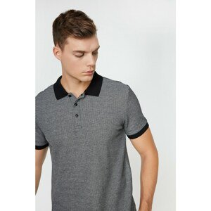 Koton Men's Black T-Shirt Ss Polo