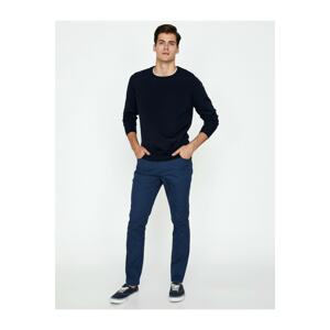 Koton Men's Navy Blue Trousers