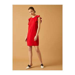 Koton Women's Red Ruffle Detailed Dress