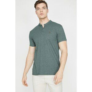 Koton Men's Green Button Detailed T-Shirt