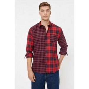 Koton Men's Red Check Shirt