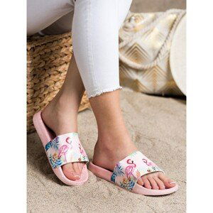 BONA FASHIONABLE FLIP-FLOPS WITH FLAMINGO