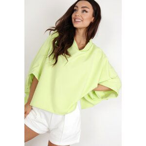 Batwing blouse with a loose turtleneck