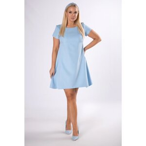 flared dress with short sleeves