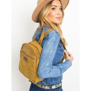 Olive suede backpack