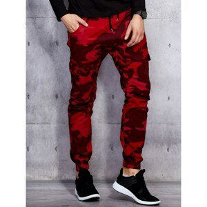 Men's red joggers