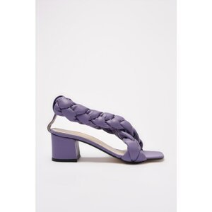 Trendyol Lilac Thick Knit Detailed Women's Classic Heeled Shoes