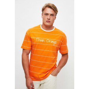 Trendyol Orange Men's Wide Cut Short Sleeve T-Shirt