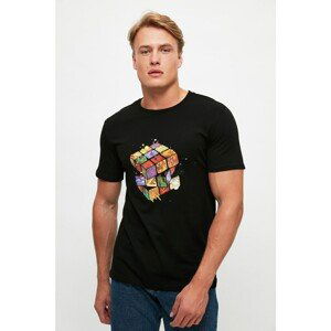 Trendyol Black Men's Slim Fit Short Sleeve T-Shirt