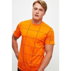 Trendyol Orange Men Regular Fit Short Sleeved T-Shirt