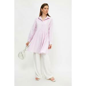 Trendyol Lilac Shirt Collar Tunic