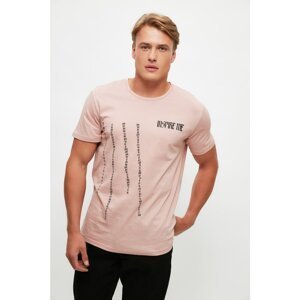 Trendyol Pink Men Regular Fit Crew Neck Short Sleeved T-Shirt