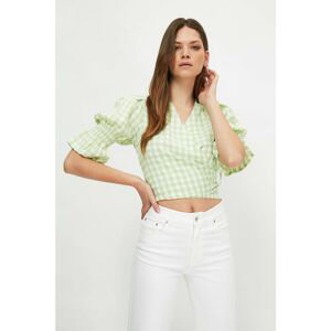 Trendyol Light Green Double Breasted Blouse
