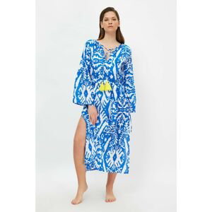 Trendyol Ethnic Patterned Tassel Detailed Voile Beach Dress