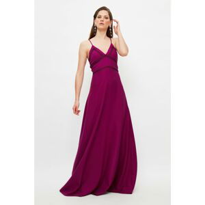 Trendyol Plum Collar Detailed Evening Dress & Graduation Dress