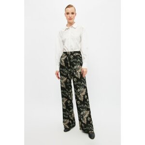 Trendyol Black Floral Detailed Trousers