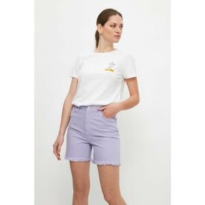 Trendyol Lilac Tassel Detailed Denim Shorts