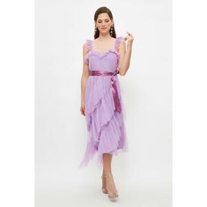 Trendyol Lilac Collar Detailed Dress