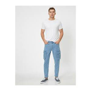 Koton Men's Blue Pocket Detailed Jean