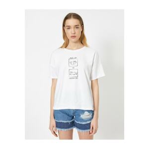 Koton Crew Neck Printed Short Sleeve T-Shirt