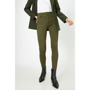 Koton Women's Khaki Trousers