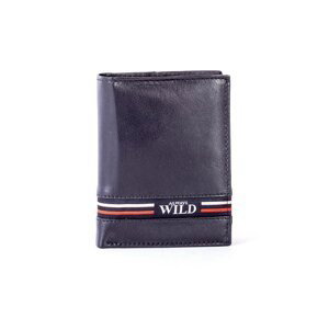 Leather wallet with a black colored module