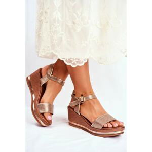 Women's Sandals On Wedge Beige Monroe