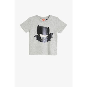 Koton Gray Batman Licensed Printed T-Shirt