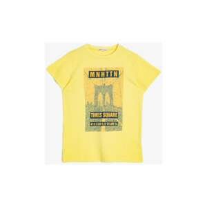 Koton Men's Yellow Printed T-shirt