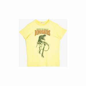 Koton Men's Yellow Printed T-shirt