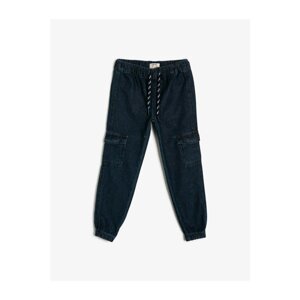Koton Girl Blue Cargo Jean Trousers