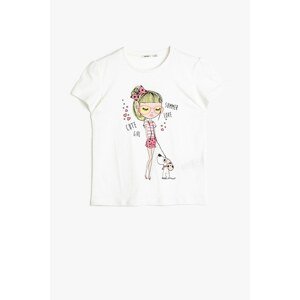 Koton Ecru Girl T-Shirt